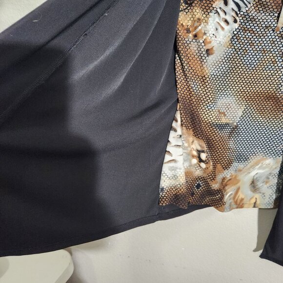 Cocomo Cardigan Blouse Animal Print Medium Black Tiger - Picture 6 of 11
